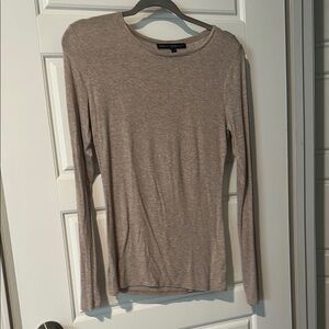 White House black market soft Women's taupe Long Sleeve Top
